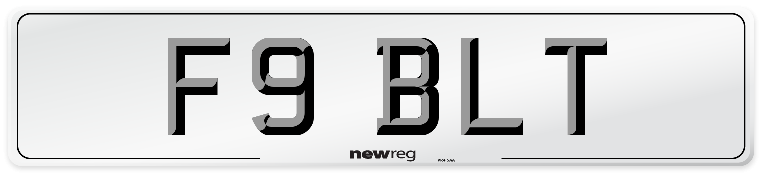 F9 BLT Number Plate from New Reg